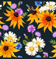 meadow flowers seamless vector image