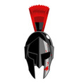 spartan helmet with blood stain vector image