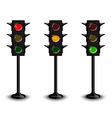 three traffic lights vector image vector image