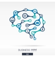brain concept for business vector image vector image