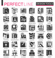 interface design tools black mini concept vector image