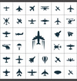 aviation icons universal set for web and ui vector image