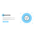 navigation icon banner outline template concept vector image vector image