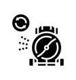 rotating blade lawn mower glyph icon vector image