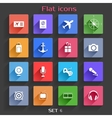 flat application icons set 6 vector image vector image