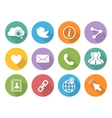 flat social network icons set with long shadow vector image