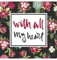 floral card with phrase vector image