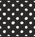seamless dark pattern with tile white polka dots vector image