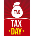 tax background over red vector image