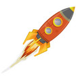comic rocket ship vector image