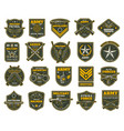 military and army patches chevrons vector image