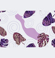 abstract blue leaves and human seamless white vector image