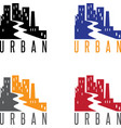 abstract icon design template of urban landscape vector image