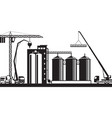 construction of grain silo vector image vector image