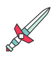 medieval dagger color icon vector image