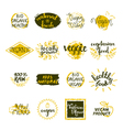 vegan labels set vector image