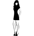 fashion woman silhouette vector image