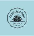 logo tequila label blue agave premium vector image