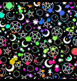 mystical esoteric pattern with moon and magic vector image vector image
