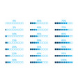 percentage infographic icons isolated 5 to 100 vector image vector image