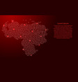 venezuela map from red pattern maze grid vector image vector image