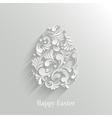 abstract background with floral easter egg vector image