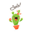 joyful cactus reports a sale vector image