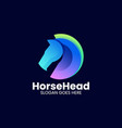 logo horse gradient colorful style vector image vector image