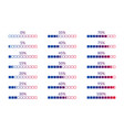 percentage charts set for progress download vector image vector image