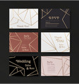series invitation wedding in art deco style vector image vector image