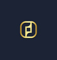 square shape gold company logo vector image