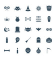 halloween solid web icons vector image vector image