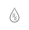 lubricant drop hand drawn sketch icon vector image