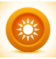 sun orange button vector image