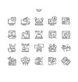 webmasters day perfect thin line icons vector image