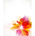 abstract orange flowers background vector image