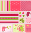 baby scrapbook elements vector image