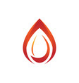 flame line fire element emblem symbol vector image vector image