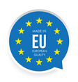 made in eu european union logo flag vector image vector image
