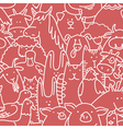 seamless pattern with farm animals vector image