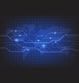 abstract technology with pixel world map vector image vector image