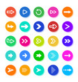 arrows button circle elements with arrow icons vector image