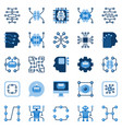 artificial intelligence flat icons set ai vector image