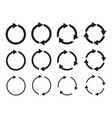 circular arrows round arrow icons circle loop vector image vector image