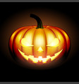 scary jack halloween pumpkin vector image