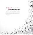 abstract musical frame and border with black notes vector image