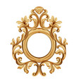 baroque luxury golden frame elegant mirror decor vector image vector image