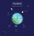 earth structure on blue background vector image vector image