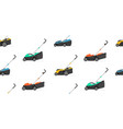 seamless pattern with lawnmower vector image vector image