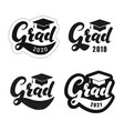 set graduation labels vector image